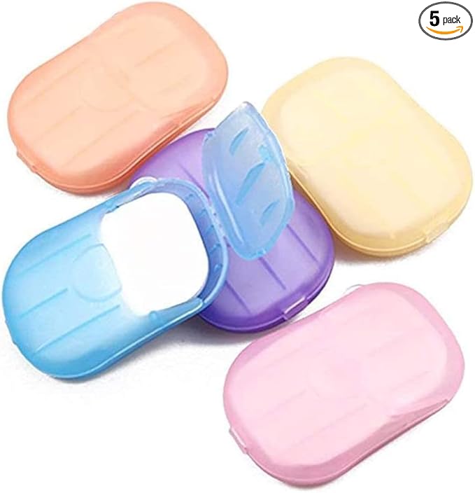 500 Sheets Colorful Disposable Soap Paper 5 Boxes Hand Cleaner Fragrance Mini Color Soap Paper for school Indoor,Outdoor,Travel,Camping Hiking,Foot and Hand Care,Soaps Sheet,Personal Care