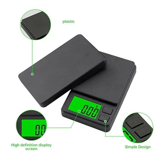 Travel Luggage Weight Scale - 4pcs Digital Pocket Scale 1000g/0.1g with Backlight LCD, Mini Handheld Scale for Food & Jewelry - Precision Measuring Tool (1 0.1g 1000g)