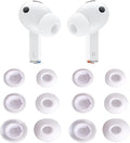 Replacement Silicone Eartips Earbuds Tips Set for Samsung Galaxy Buds 3 Pro Accessories Headphones Ear Tips,6 Pairs (3 Sizes S/M/L) (White)