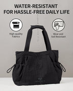 Gym Tote Bag for Women, Lightweight Yoga Mat Bag with Wet Dry Storage Pocket & Multi Pockets