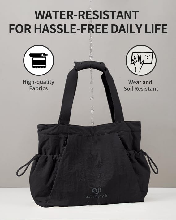 Gym Tote Bag for Women, Lightweight Yoga Mat Bag with Wet Dry Storage Pocket & Multi Pockets