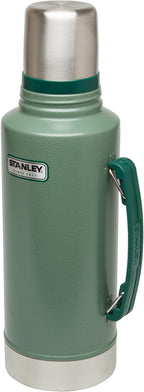 Stanley Heritage Classic Vacuum Bottle with Handle 2.0 qt | Wide Mouth with Leakproof Cup Lid | Keep Drinks Hot Cold for Travel-| Insulated Stainless Steel -| BPA-Free-| Hammertone Green,(Pack of 4)