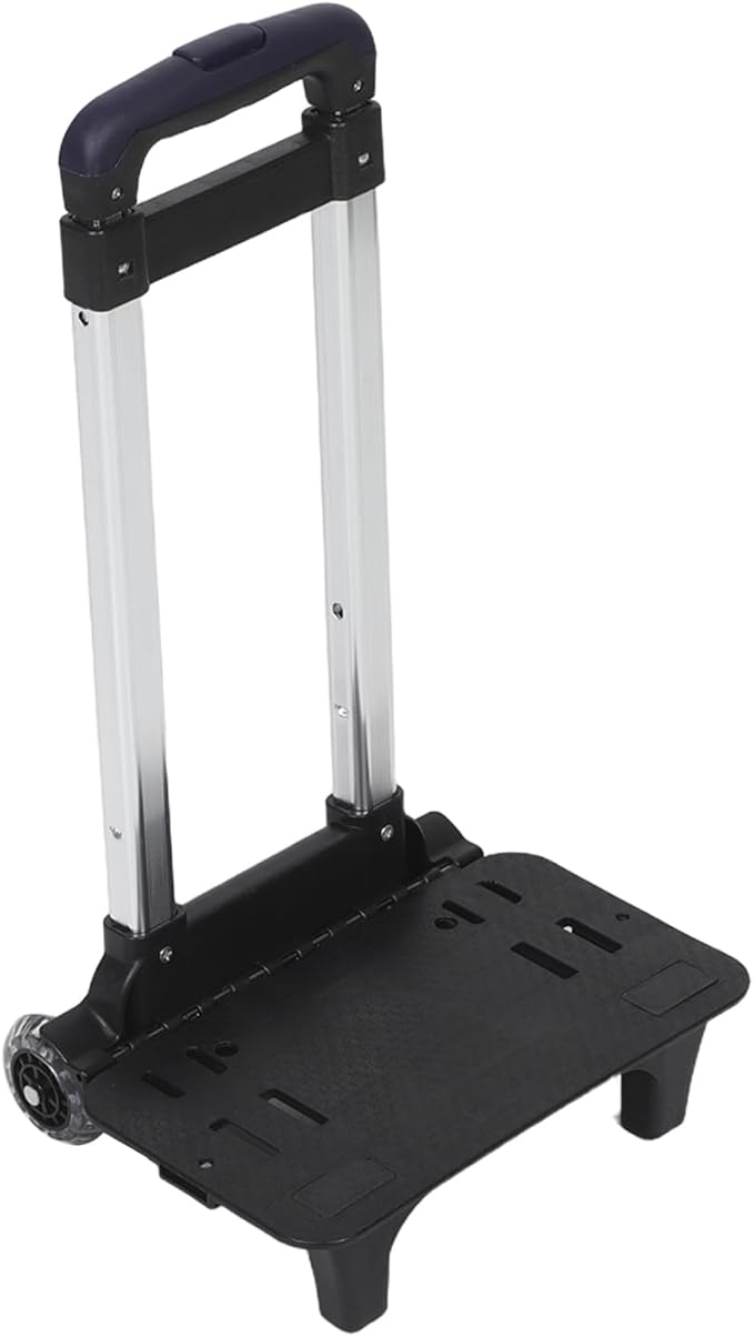 ULTECHNOVO Backpack Trolley Frame with Blue Lightweight Six Wheels, Telescopic Schoolbag Carrier, Utility Rolling Cart for Outdoor and School Use