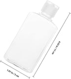 Cabilock 5pcs Portable 100ml Plastic Travel Lotion Bottles with Flip Cap, Refillable Empty Squeeze Containers for Toiletries and Shampoo Packing