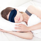 2 PCS Navy Satin Sleep Masks, Adjustable Silk Eye Mask for Sleeping, Blind Folds Soft Breathable Blindfold for Adults Couples Play Party Games Airplane Travel Essentials Eye Covers Patches Night Mask