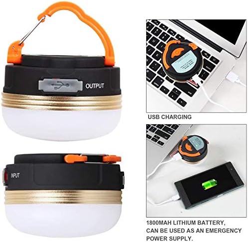 Censinda LED Camping Lantern, Rechargeable & Portable Tent Light, 300LM,3 Light Modes,1800mAh Power Bank,with Magnet Base,Electric Lantern Flashlight for Camping/Hiking/Fishing/Hurricane/Emergency