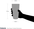 Tervis Clear & Colorful Tabletop Made in USA Double Walled Insulated Tumbler Travel Cup Keeps Drinks Cold & Hot, 24oz - 2pk, Clear