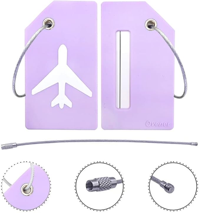 Silicone Luggage Tag with Name ID Card Perfect to Quickly Spot Luggage Suitcase