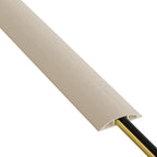 D-Line 30ft Floor Cord Cover, Floor Cable Protector, Extension Cord Cover, Protect Wires & Prevent Cable Trips, Cable Management Solution - Cord Cavity = 0.63" (W) x 0.31" (H) - Beige