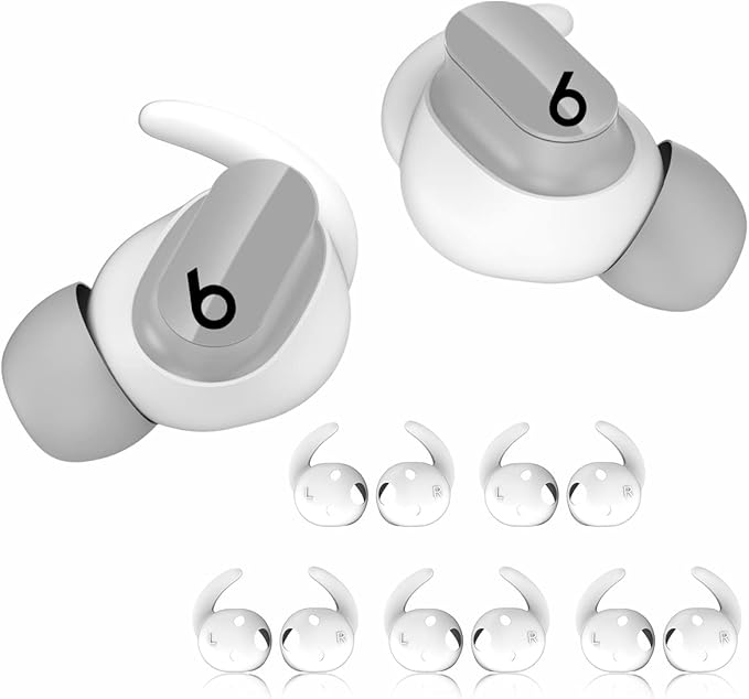 [5 Pairs] for Beats Studio Buds Ear Hooks, Soft Silicone Sport Anti Slip Studio Buds Ear Covers Compatible with Beats Studio Buds Earbuds 2021 [NOT Fit in Case] - White