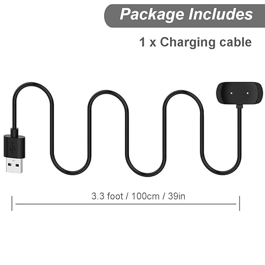 Charger for Amazfit Bip 5, Bip 3 Pro, BIP U Pro, T-Rex Pro, GTS 4 Mini, GTS 2 Mini, GTS 2e, GTS 2, GTR 2e, GTR 2, GTR Mini Smart Watch - Replacement Magnetic Charging Cable (3.3ft/1m)