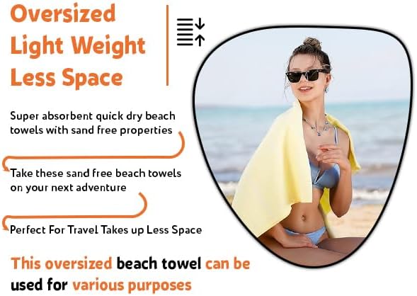 HAVLULAND Pack of 6 Beach Towels,%100 Cotton, Turkish Bath Towel Set, Lightweight, Quick-Dry, Super Absorbent |Extra Large 72 x 40''| Sand Free, Turkish Beach Towel, Oversized & Compact Travel Towels