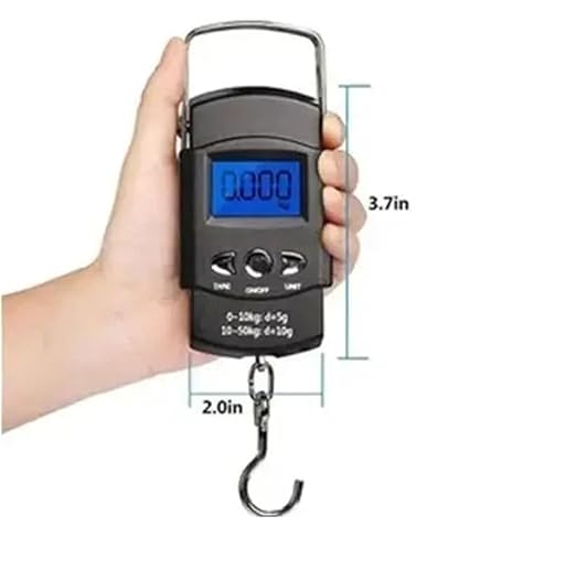 Luggage Weight Scale, 5pcs High-Precision Digital Electronic Scale with Measuring Tape Ruler LCD Digital Luggage Scale Portable 50KG,for Travel