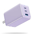 128W USB C Wall Charger,GaN III 3-Port Fast Charging Station,PD QC Foldable Charger Block Portable 65W Laptop Adapter for MacBook Pro/Air,iPad Pro,Galaxy S23,Dell XPS 13,iPhone 17/16/Pro etc
