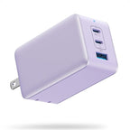 128W USB C Wall Charger,GaN III 3-Port Fast Charging Station,PD QC Foldable Charger Block Portable 65W Laptop Adapter for MacBook Pro/Air,iPad Pro,Galaxy S23,Dell XPS 13,iPhone 17/16/Pro etc