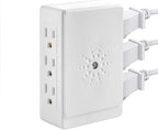 6-Outlet Wall Adapter, ETL Listed 3-Prong Grounded Side Access Power Strip, Indoor Use for Home, Office (1 Pack)