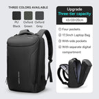 MARK RYDEN Business Backpack for Men, 17.3 Inch Tech Waterproof Laptop Backpack with USB Charging Port, Professional Work Backpack for Travel, Office, College, Commuting, Hiking
