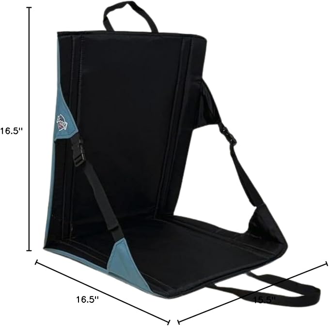 Crazy Creek Casual Line Chairs for Camping, Backpacking & More, High Density Foam Cushion, 250 LBS Weight Capacity, Adjustable Straps, Water-Resistant (Smokey Blue, Large)