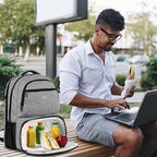 MATEIN Lunch Backpack, 17 inch Insulated Cooler Backpack with for Women Men, Water Resistant College Lunch Box Backpack with Laptop Compartment for Work Picnic Travel Beach, Gifts