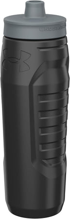Under Armour Squeeze Water Bottles, 32 oz Water Bottles, Sideline Sports Water Bottle with Quick-Shot Lid, Quick & Easy Hydration, Gym Water Bottles, Squeeze Bottle, 1 32oz Bottle