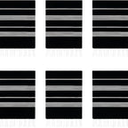 HAVLULAND Turkish Beach Towel - Sand Proof - 100% Certified Organic Turkish Towel (Oversized 72" x 40") Quick Dry Beach Towels for Bath, Pool, Travel, Camping - Black, 6 Pack