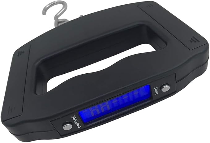 AFUNTA 50Kg 10g Luggage Weight Scale, LCD Luggage Scale Travel Digital, Fish Scale, Home Electronic Portable Hanging Weight Hook Travel Luggage Scale