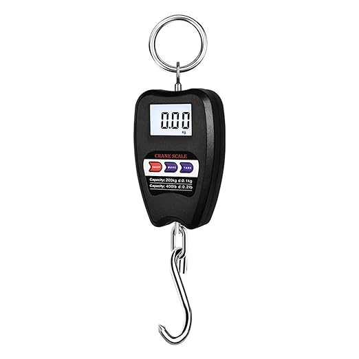 Luggage Weight Scale, Portable Electronic Luggage Scale Multifunctional Digital Scales LCD Display Travel High Accurate 200Kg Handheld Weighing Tools,for Travel(Black)