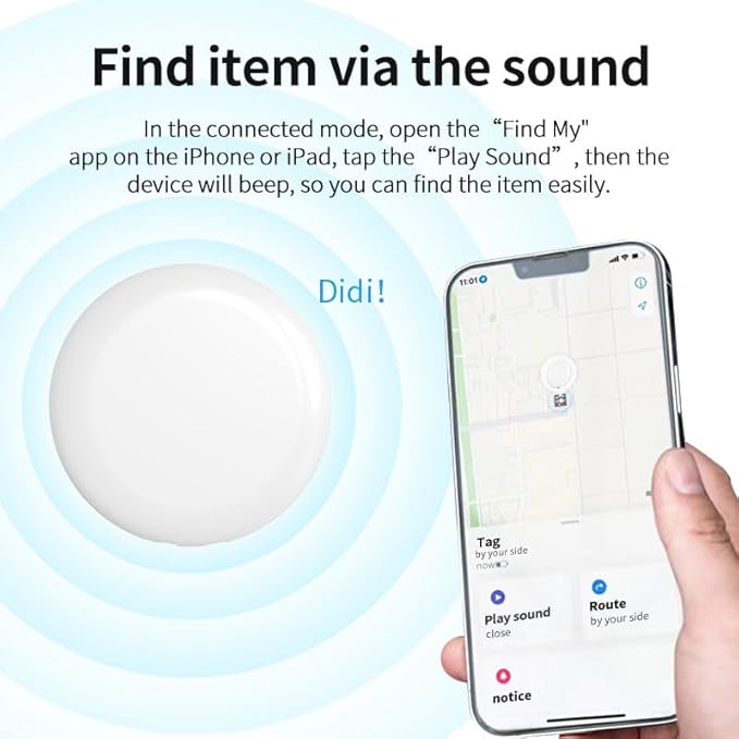 Find My Tag,Item Finder for Keys, Car, Wallet, Luggage, Bag, Pets and More, Works with Apple Find My App (iOS only), GPS Tracker for Kids (Green)