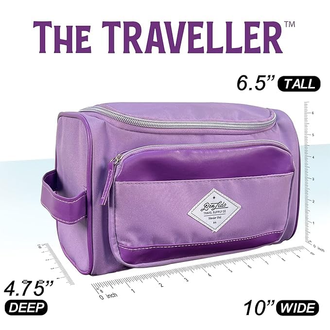 Convenience Kits International Women’s Super Premium 30 PC Travel Kit Featuring: Ensemble of Travel-Size Hair Care and Body Products in Large Toiletry Bag (802) (Purple)