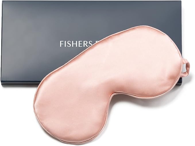 Fishers Finery 25 Momme Mulberry Silk Sleep Mask | Blindfold | Anti-Wrinkles (Wine)