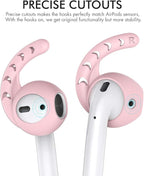 AhaStyle 3 Pairs AirPods Ear Hooks Cover Silicone Accessories Compatible with Apple AirPods and EarPods Headphones(Pink)
