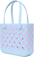 BOGG BAG Medium Tote – 15” x 12.5” x 5” – Durable, Washable, Tip-proof – Beach, Pool, Boat, Work, Sports (Checker Out)