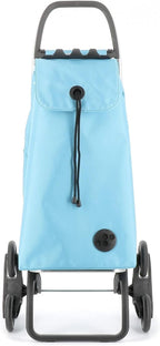 Rolser I-Max MF 6 Wheel Stair Climber Foldable Shopping Trolley - Light Blue