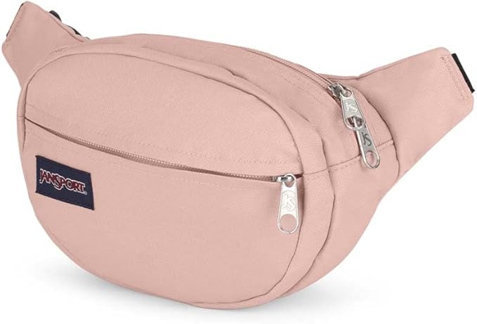 JanSport Fifth Avenue Fanny Pack Crossbody Bags for Women, Men - Stylish, Durable Waist Bag with Adjustable Belt, Main Zippered Pocket, Quick Stash Pocket - Travel Essentials - Black