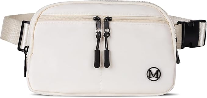 Fanny Pack Crossbody bags for Women Men, 2L Everywhere Belt Bag, Fashion Waist Packs, 5-Zipper Pockets Waist Bag with Adjustable Strap