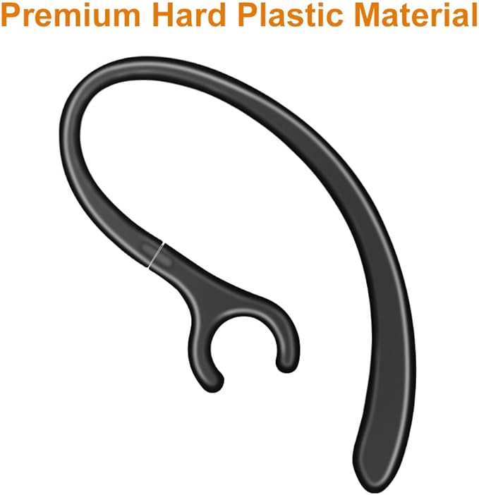 6 Pack Replacement Ear Hook Universal Small Clamp Loop Clip for Other Bluetooth Headset(Black)