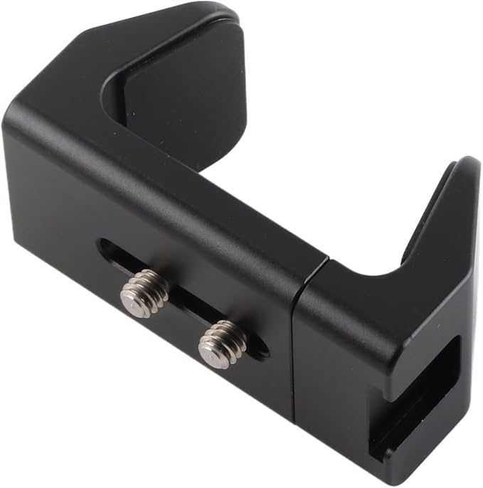 Aluminum Power Bank Holder, Power Bank Mount Clamp for Portable Power Banks with Width Range from 50mm to 75mm, with 1/4 Screw Hole, Cold Shoe Mount