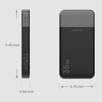 JUOVI Power Bank Fast Charging 10000mAh 35W Portable Charger Small Battery Pack with PD 3.0 & QC 4.0 Type-C USB-A Input Output Lightweight Phone Charger Compatible for iPhone Samsung iPad