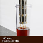 watchget Portable Cold Brew Coffee Maker 34oz/1L Iced Coffee Maker and Tea Brewer Leak-Proof Removable Fine Mesh Filter Perfect for Outdoor Camping Trip (White)
