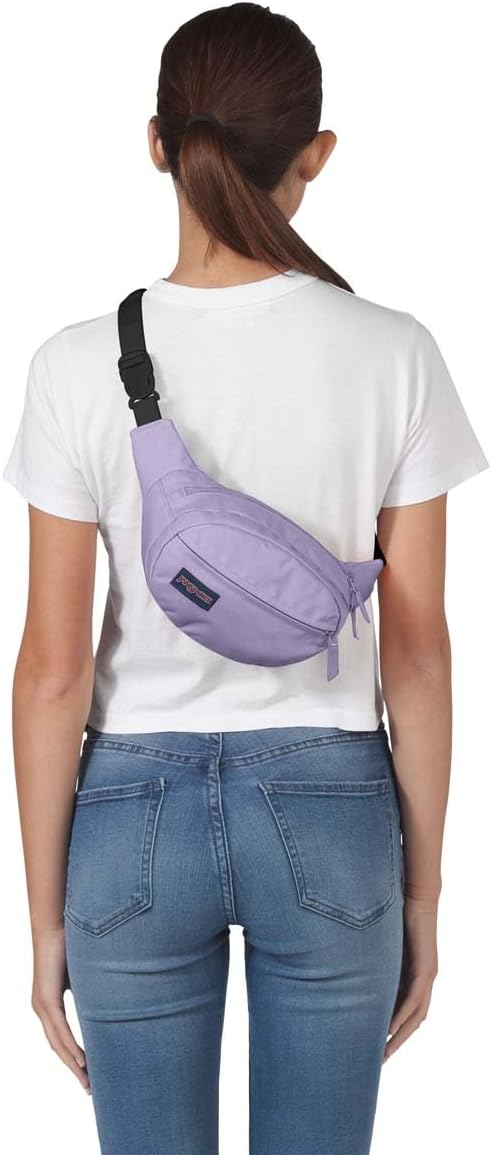 JanSport Fifth Avenue Fanny Pack Crossbody Bags for Women, Men - Stylish, Durable Waist Bag with Adjustable Belt, Main Zippered Pocket, Quick Stash Pocket - Travel Essentials - Black