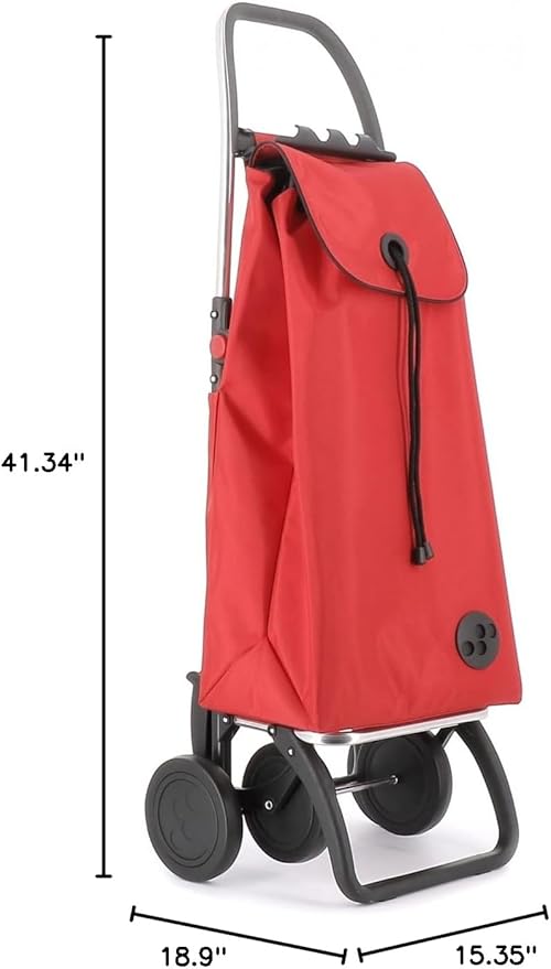 Rolser I-Max MF 4 Wheel Foldable Shopping Trolley - Red