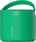 Hydrapeak 18oz Stainless Steel Vacuum Insulated Food Jar | Hot Food and Cold Food, Wide Mouth Leak-Proof Soup for Adults, 10 Hours Hot and 16 Hours Cold (Jade)