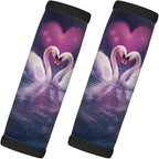 Abstract Love Swan 2 Pack Luggage Handle Wrap Set of Neoprene Luggage Tags for Suitcases Bag Strap Wrap Cover Travel Airplane Accessories Covers Markers Sleeve Grips Identifiers Cruise
