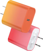 2Pack USB C Charger Block 20W, iGENJUN USB-C Power Adapter - Phone Charger with Fast Charging Capability, Type C Wall Charger for Phone 17/17 Air/17 Pro Max/16 Series, Galaxy, Pixel, Pad