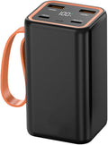 ZEZEFUFU Black Portable DIY Power Bank Case with LCD Display 4 Slots 21700 Battery Charger Shell Box Fast Charging Power Bank