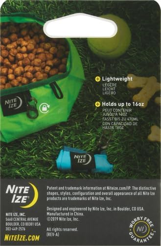 Nite IZE RadDog Collapsible Dog Bowl, Lightweight Food and Water Bowl
