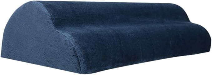 Foot Rest Under Desk Ergonomic Footrest Cushion Pillow Leg Rest Support Flannel Foam Material Suitable for Office Home Car Airplane Travel Men Women, Dark Blue
