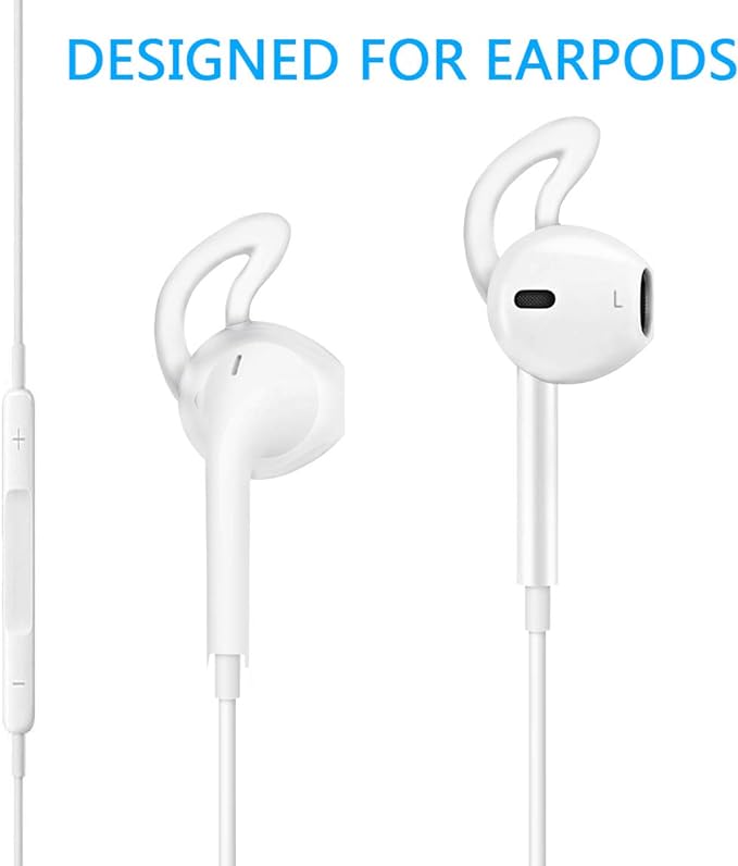 Lunies Earpods Covers Anti-Slip Silicone Soft Sport Earbud Tips for iPhone 6S/6 Plus/5S/5C/5 Earbuds Comfortable 4 Pairs Clear