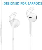 Lunies Earpods Covers Anti-Slip Silicone Soft Sport Earbud Tips for iPhone 6S/6 Plus/5S/5C/5 Earbuds Comfortable 4 Pairs Clear