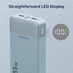 JUOVI J2651 Portable Charger, 35W 20000mAh USB C in & Out Power Bank, Battery Pack with QC4.0+PD3.0 35W High-Speed Charging for Bluetooth Earbud, Mobile Phone, Tablet (Blue)